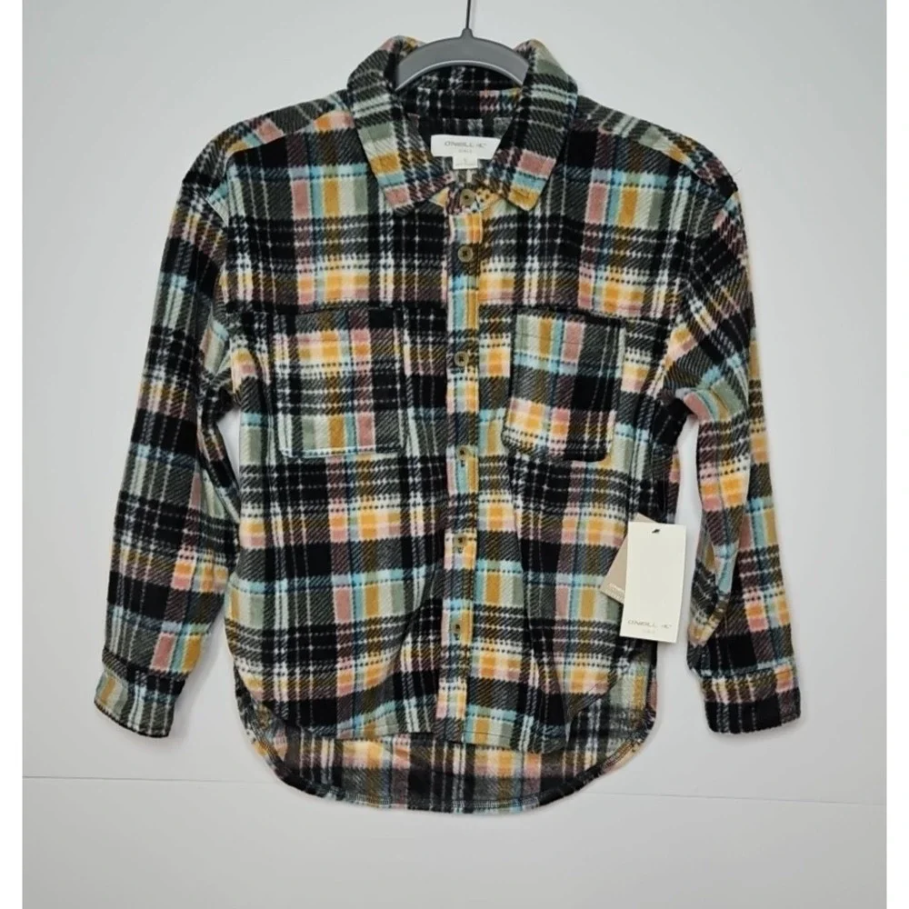 O'Neill Girls‎ Size Small 2 Piece Bundle - Dress + Plaid Button Up Shirt - NWT